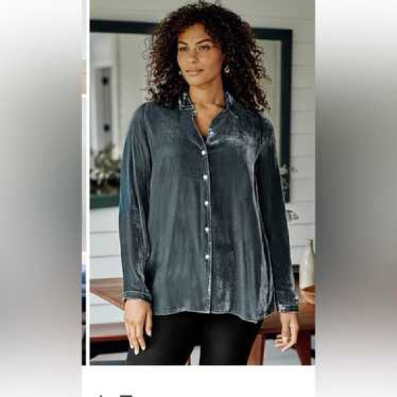 J. Jill Tops - NWT J Jill Velvet Button Down Shirt